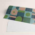 Green and blue tiles Wrapping Paper Gallery Image 2