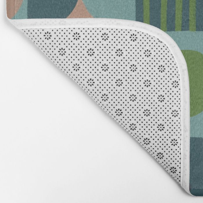 Green and blue tiles Bath Mat Gallery Image 2