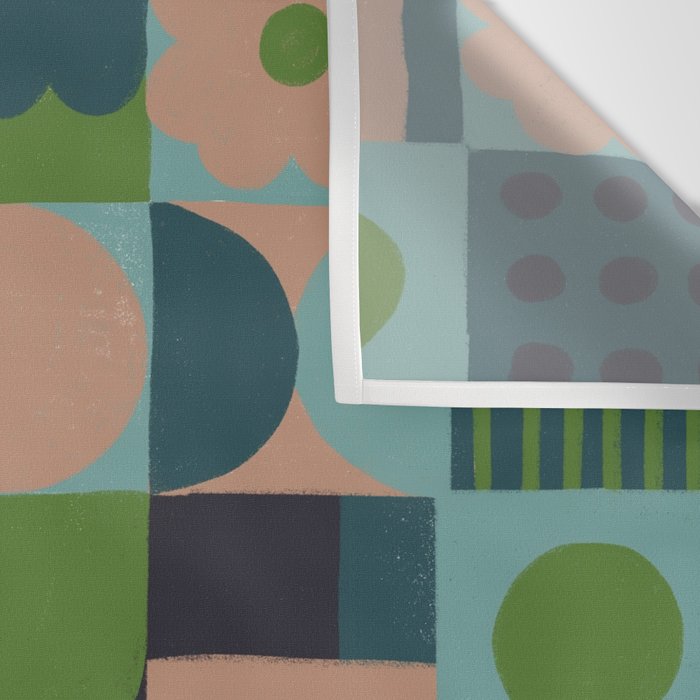 Green and blue tiles Wall Tapestry Gallery Image 3