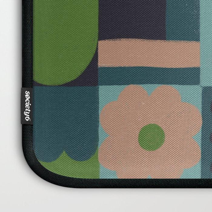 Green and blue tiles Laptop Sleeve Gallery Image 3