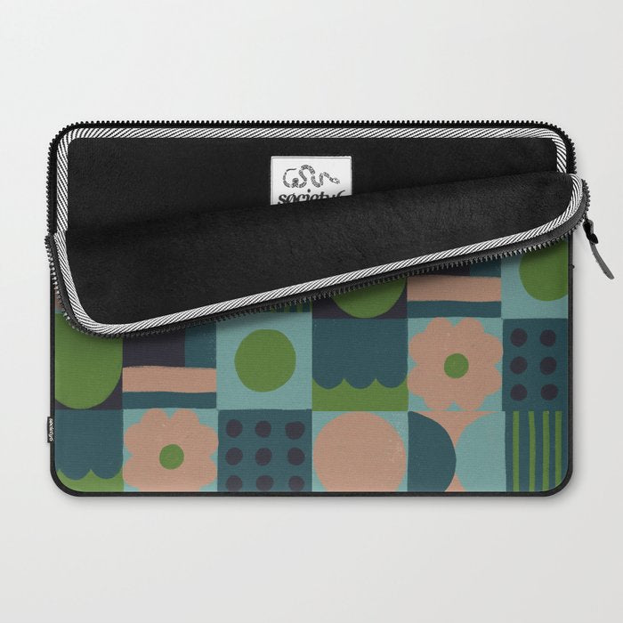 Green and blue tiles Laptop Sleeve Gallery Image 2