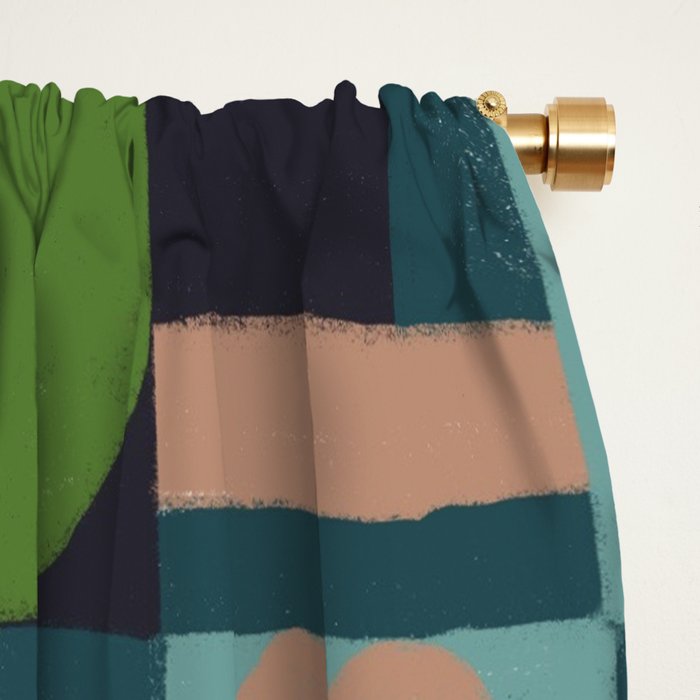 Green and blue tiles Window Curtain Gallery Image 2