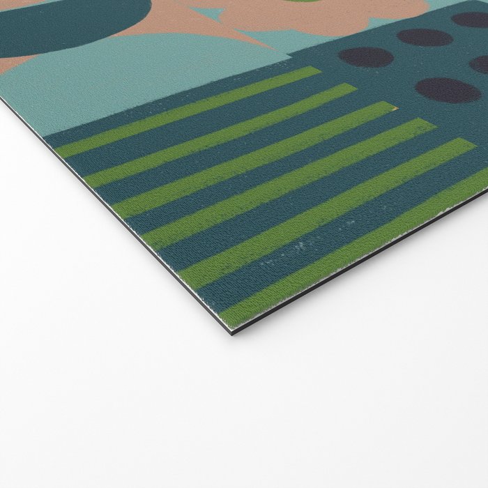 Green and blue tiles Welcome Mat Gallery Image 2