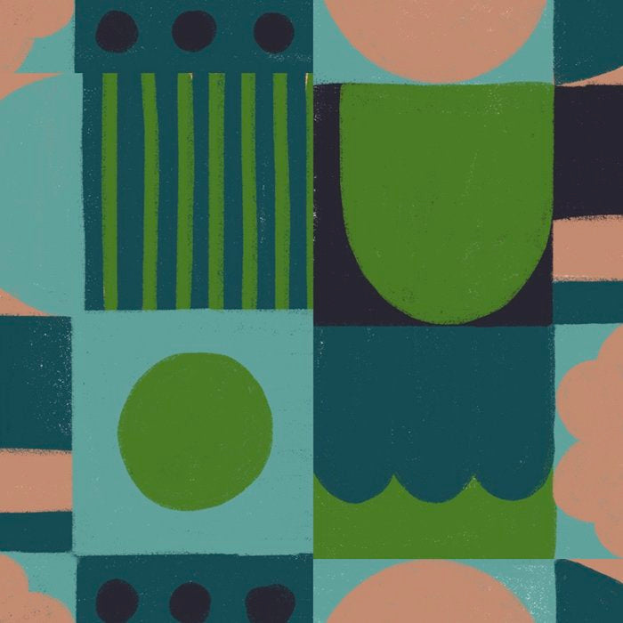 Green and blue tiles Coffee Mug Gallery Image 2