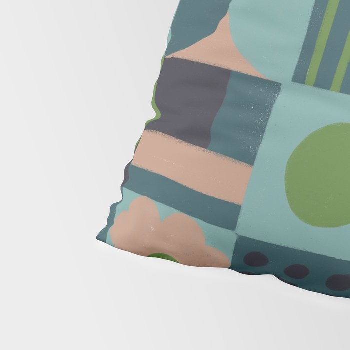 Green and blue tiles Pillow Sham Gallery Image 4