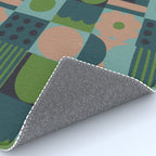 Green and blue tiles Rug Gallery Image 4