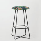 Green and blue tiles Stool Gallery Image 1