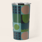 Green and blue tiles Travel Mug Gallery Image 1