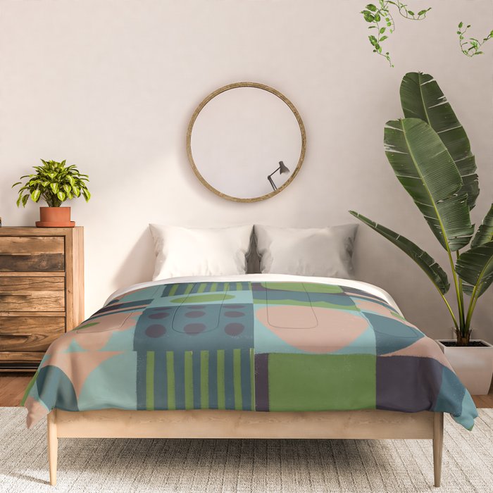 Green and blue tiles Comforter Gallery Image 3