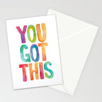 You Got This Rainbow Watercolor Stationery Card Gallery Image 2