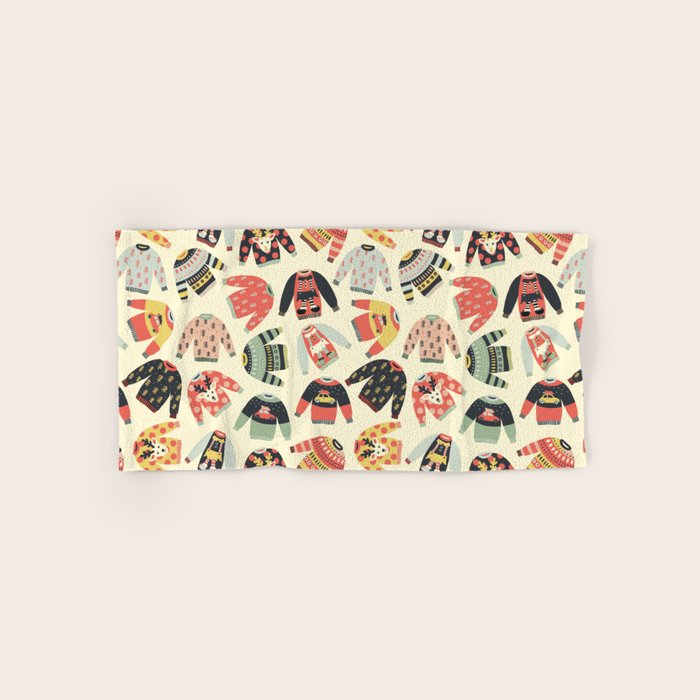 Ugly Christmas Sweaters Bath Towel Gallery Image 1