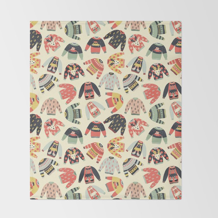 Ugly Christmas Sweaters Throw Blanket Gallery Image 2