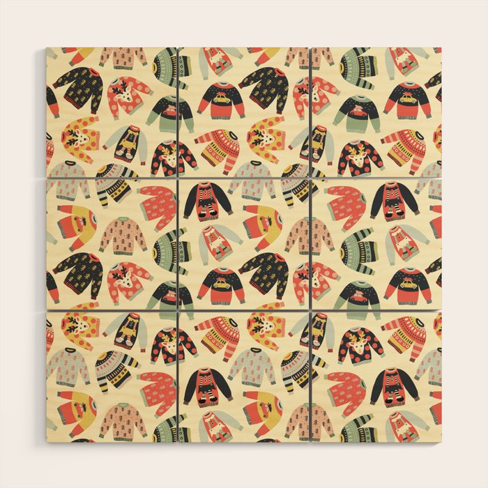 Ugly Christmas Sweaters Wood Wall Art Gallery Image 1