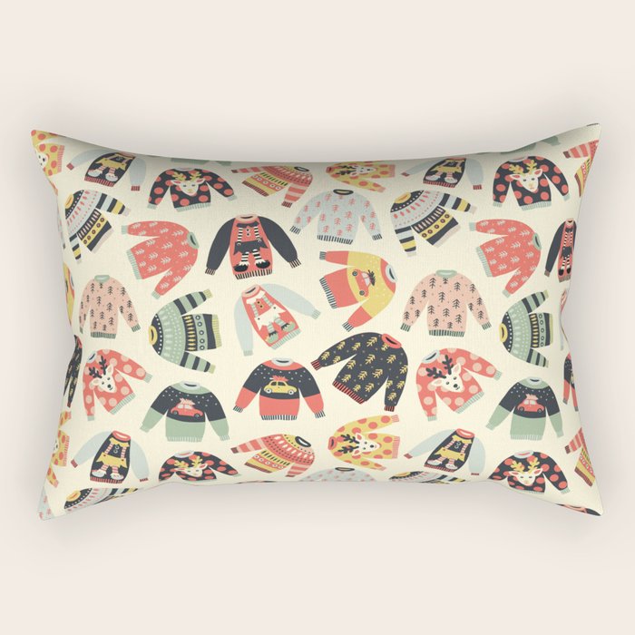 Ugly Christmas Sweaters Rectangular Pillow Gallery Image 1