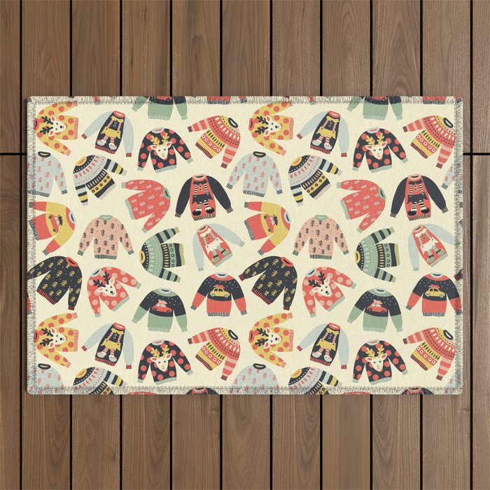 Ugly Christmas Sweaters Outdoor Rug Gallery Image 1