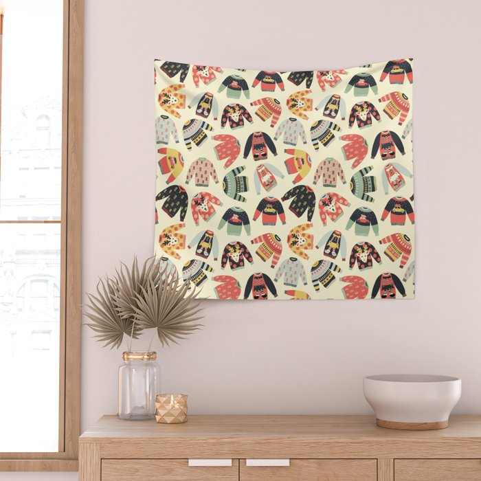 Ugly Christmas Sweaters Wall Tapestry Gallery Image 2