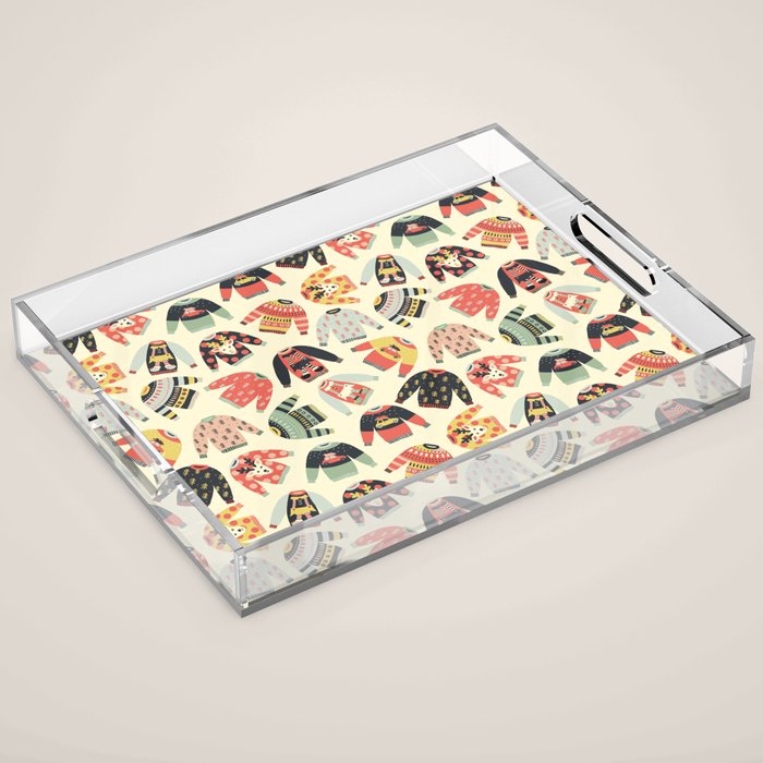 Ugly Christmas Sweaters Acrylic Tray Gallery Image 1