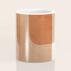 Light Terracotta Tones Geometric Abstract Artwork Coffee Mug Gallery Image 4