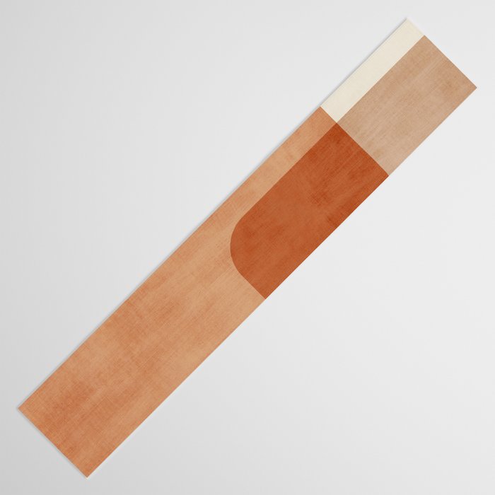 Light Terracotta Tones Geometric Abstract Artwork Table Runner Gallery Image 3