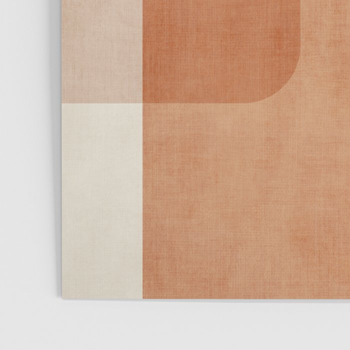 Light Terracotta Tones Geometric Abstract Artwork Poster Gallery Image 3