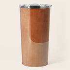 Light Terracotta Tones Geometric Abstract Artwork Travel Mug Gallery Image 1