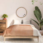 Light Terracotta Tones Geometric Abstract Artwork Comforter Gallery Image 3