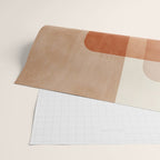 Light Terracotta Tones Geometric Abstract Artwork Wrapping Paper Gallery Image 2