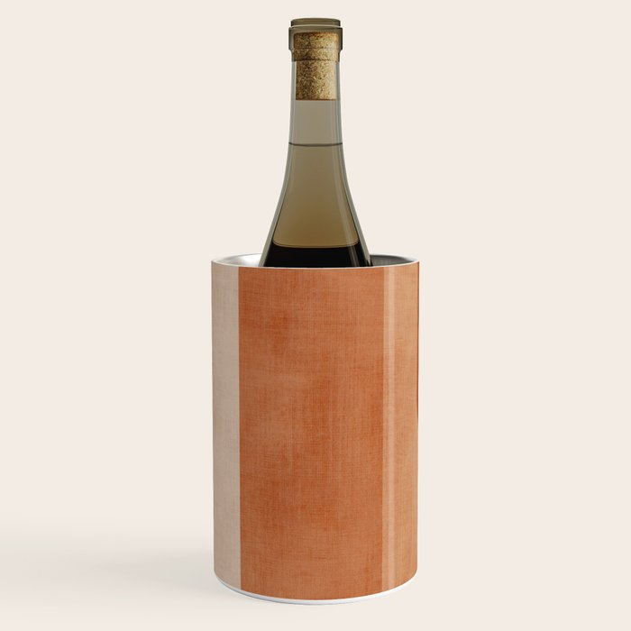 Light Terracotta Tones Geometric Abstract Artwork Wine Chiller Gallery Image 2