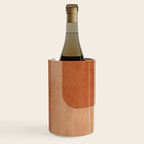 Light Terracotta Tones Geometric Abstract Artwork Wine Chiller Gallery Image 1