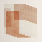 Light Terracotta Tones Geometric Abstract Artwork Wrapping Paper Gallery Image 3