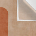 Light Terracotta Tones Geometric Abstract Artwork Wall Tapestry Gallery Image 3