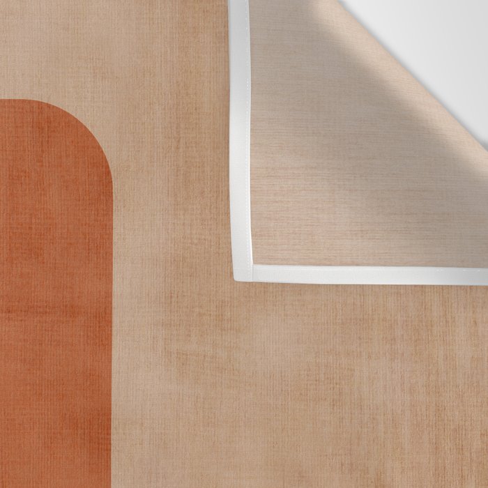Light Terracotta Tones Geometric Abstract Artwork Wall Tapestry Gallery Image 3