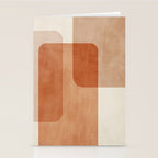 Light Terracotta Tones Geometric Abstract Artwork Stationery Card Gallery Image 2