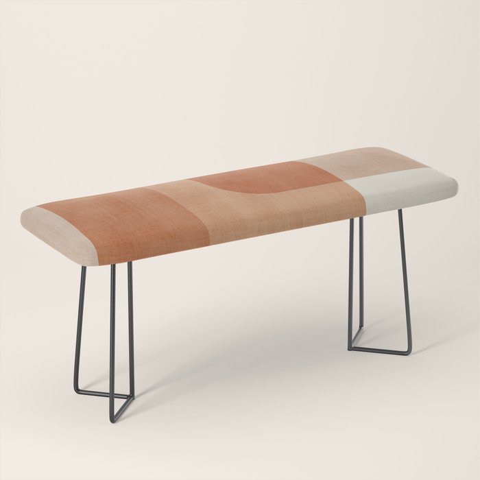 Light Terracotta Tones Geometric Abstract Artwork Bench Gallery Image 1
