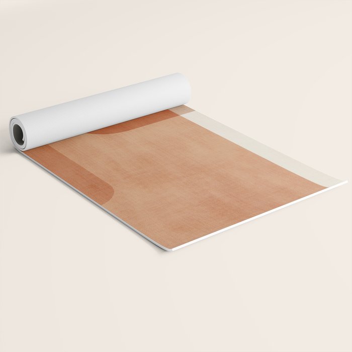 Light Terracotta Tones Geometric Abstract Artwork Yoga Mat Gallery Image 2