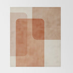 Light Terracotta Tones Geometric Abstract Artwork Throw Blanket Gallery Image 2