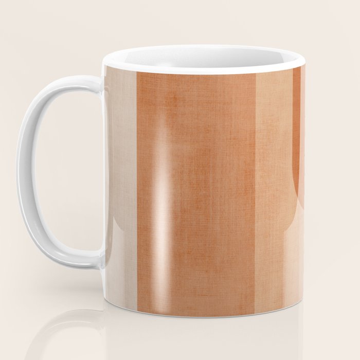 Light Terracotta Tones Geometric Abstract Artwork Coffee Mug Gallery Image 3