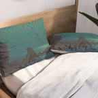 Granville Redmond Catalina Island Coast Under a Moonlit Sky Oil Painting Vintage American Art Pillow Sham Gallery Image 2
