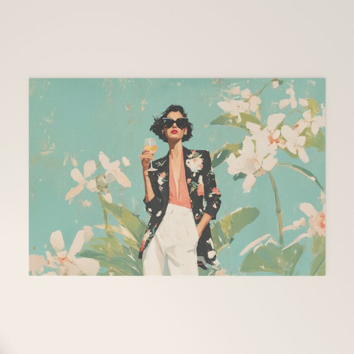Chic Summer Elegance Welcome Mat Gallery Image 1