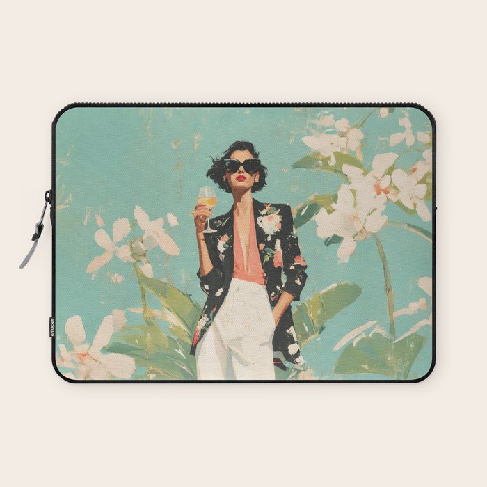 Chic Summer Elegance Laptop Sleeve Gallery Image 1
