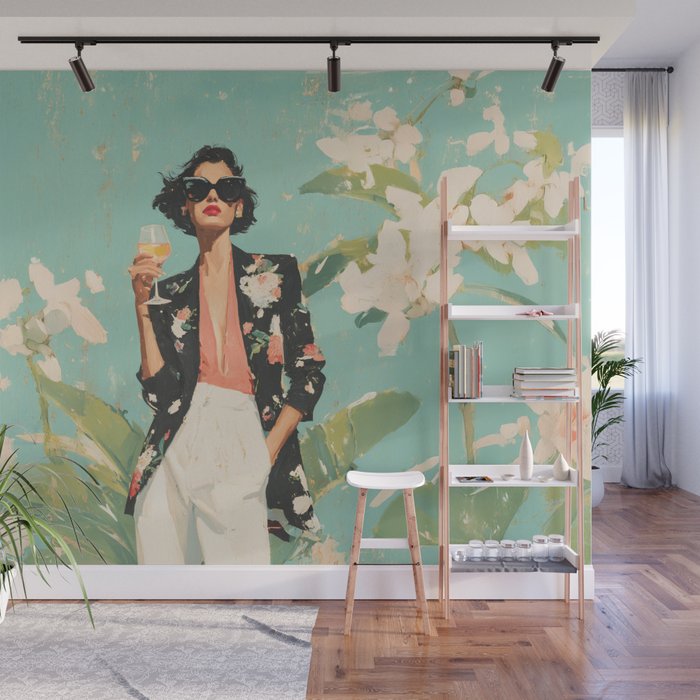 Chic Summer Elegance Wall Mural Gallery Image 1