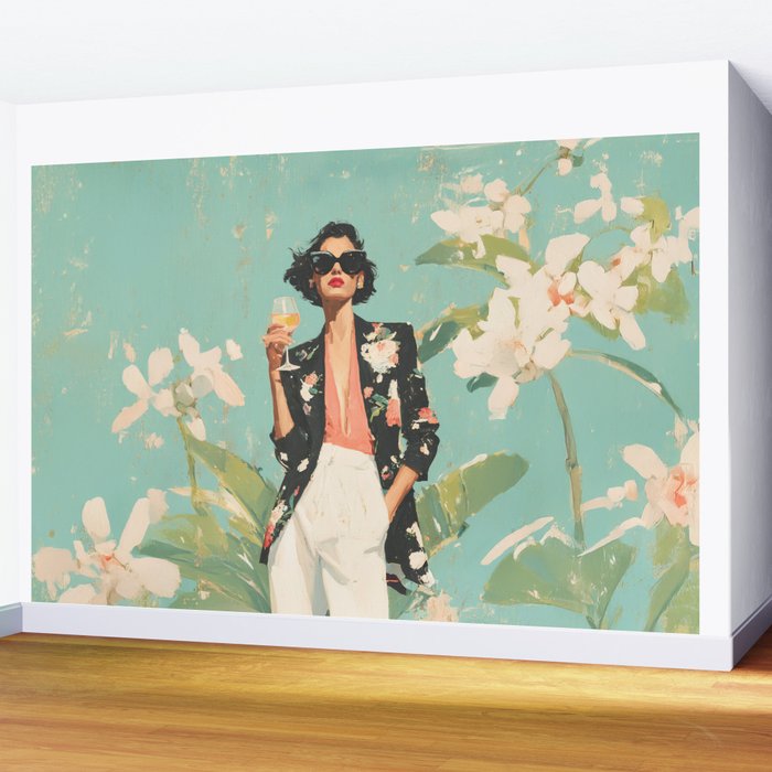 Chic Summer Elegance Wall Mural Gallery Image 2