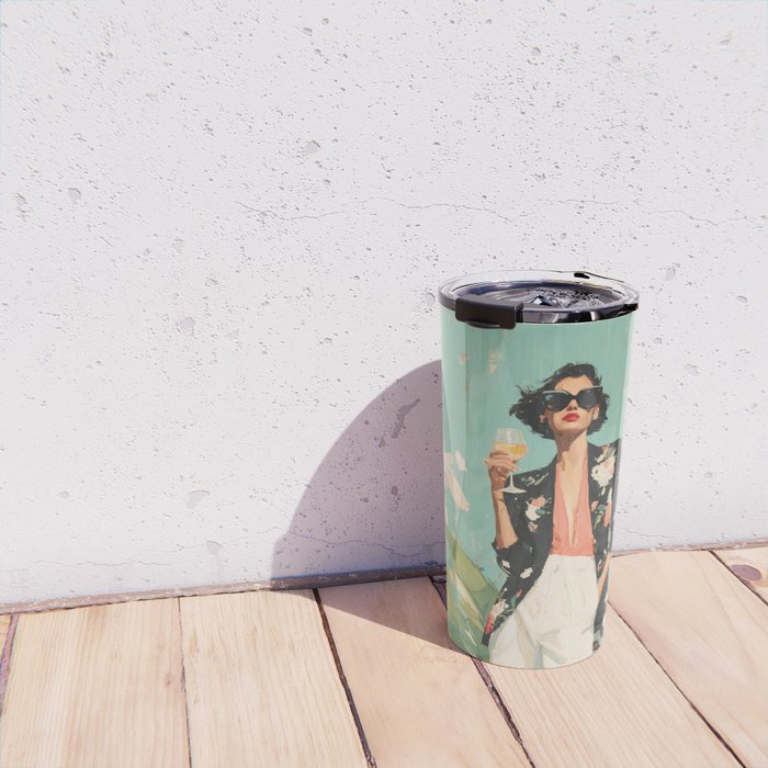 Chic Summer Elegance Travel Mug Gallery Image 4