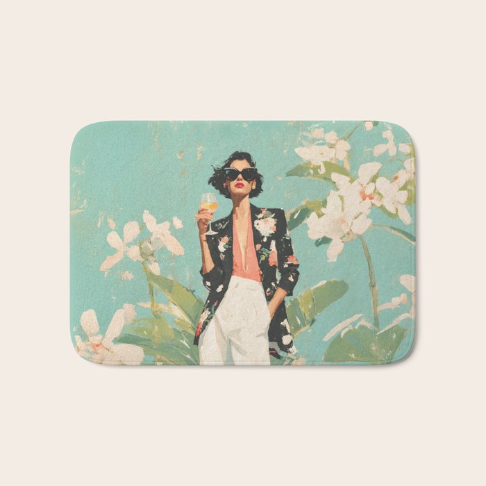 Chic Summer Elegance Bath Mat Gallery Image 1
