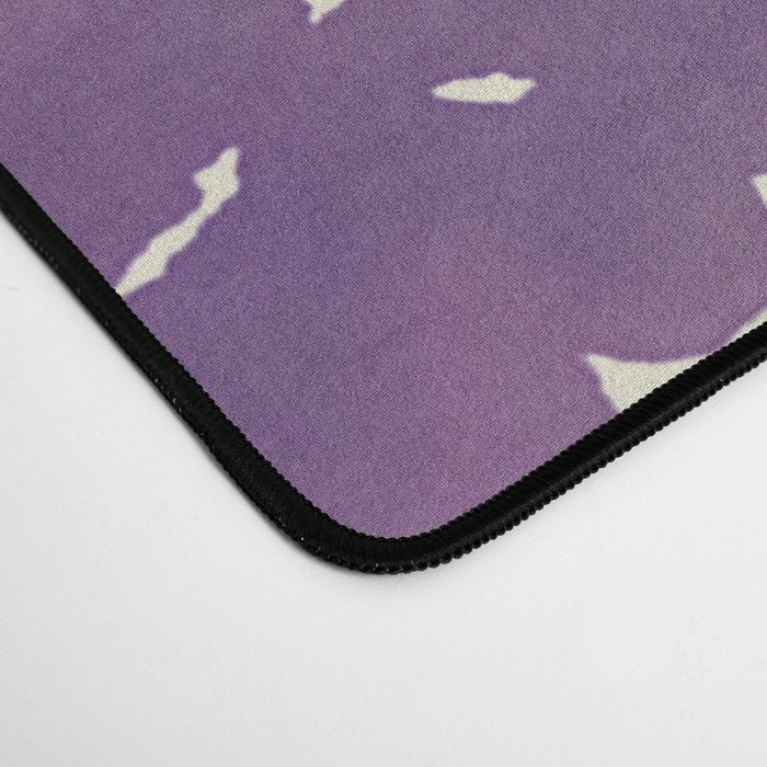 Elegant ivory gold lavender purple watercolor floral  Desk Mat Gallery Image 4