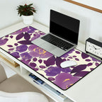 Elegant ivory gold lavender purple watercolor floral  Desk Mat Gallery Image 2
