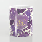 Elegant ivory gold lavender purple watercolor floral  Coffee Mug Gallery Image 4