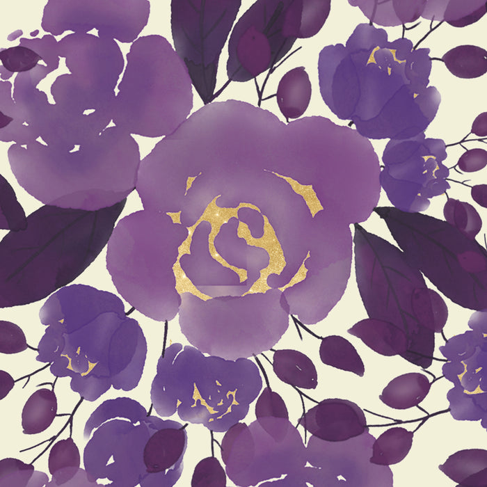 Elegant ivory gold lavender purple watercolor floral  Coffee Mug Gallery Image 2