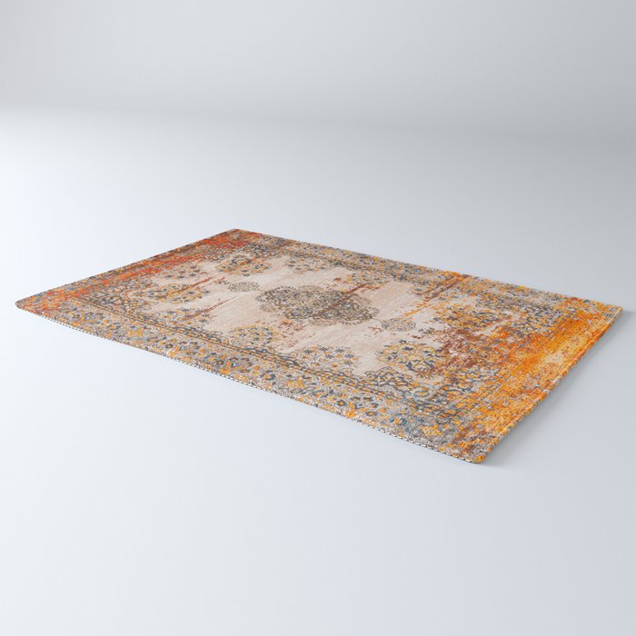 Orange Vintage Rug Design Rug Gallery Image 3