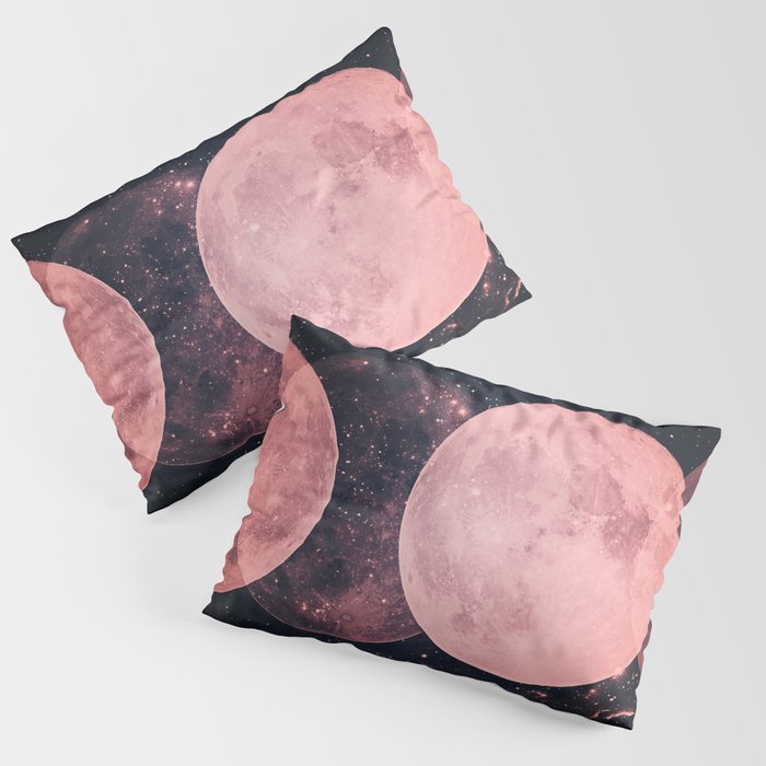 Pink Moon Phases Pillow Sham Gallery Image 1